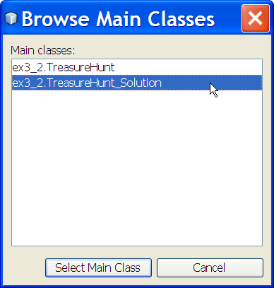 selecting an alternative main class